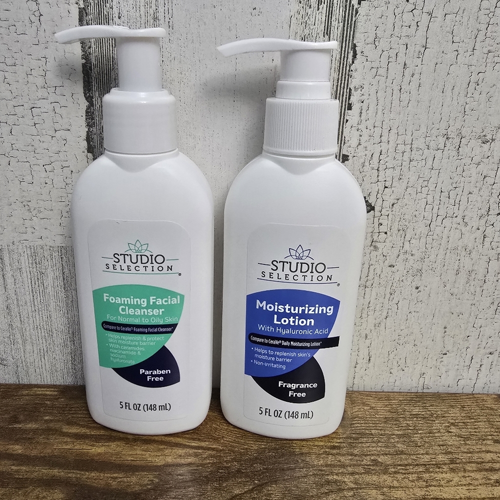 Studio Selection Facial Cleanser and Lotion Set Of 2 Bottles 5Oz Each